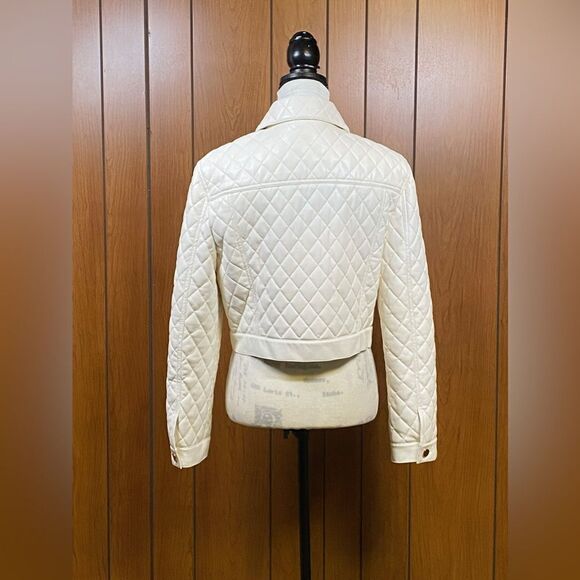 Alice + Olivia Chloe Quilted Faux Leather Jacket szie L - Picture 8 of 14